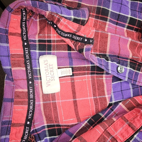 Victoria's Secret Plaid Button-Up Shirt - Picture 3 of 4